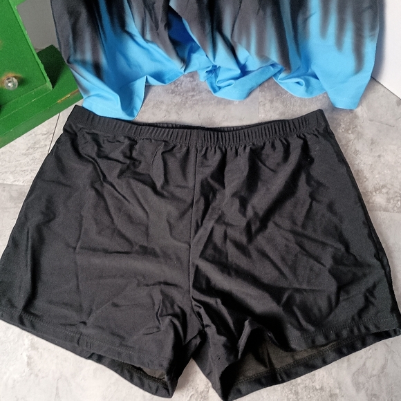 Womens 16W Plus Size Swimsuit Bathing Suit Modest Full Coverage Curvy Blue - Picture 4 of 10